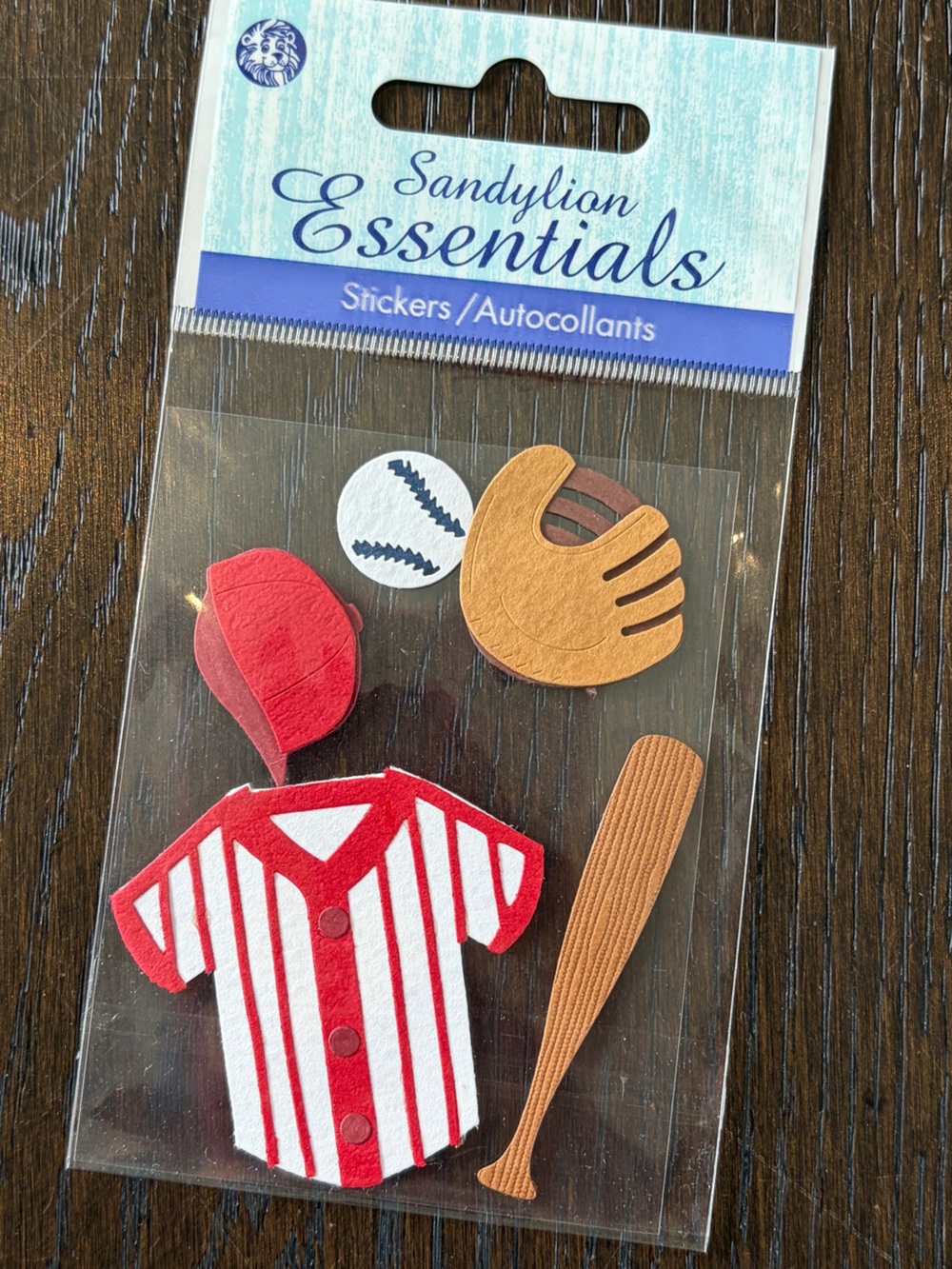 Sandylion Essentials Vintage Stickers Baseball. 6 packs of 5 stickers each
